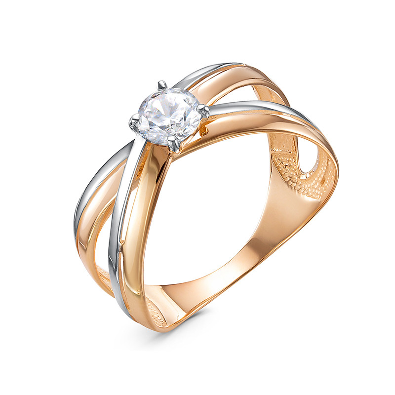 Кольцо из красного золота с фианитами Ювелирное изделие - Кольцо из красного золота с фианитами в магазине Best-Gold 033115