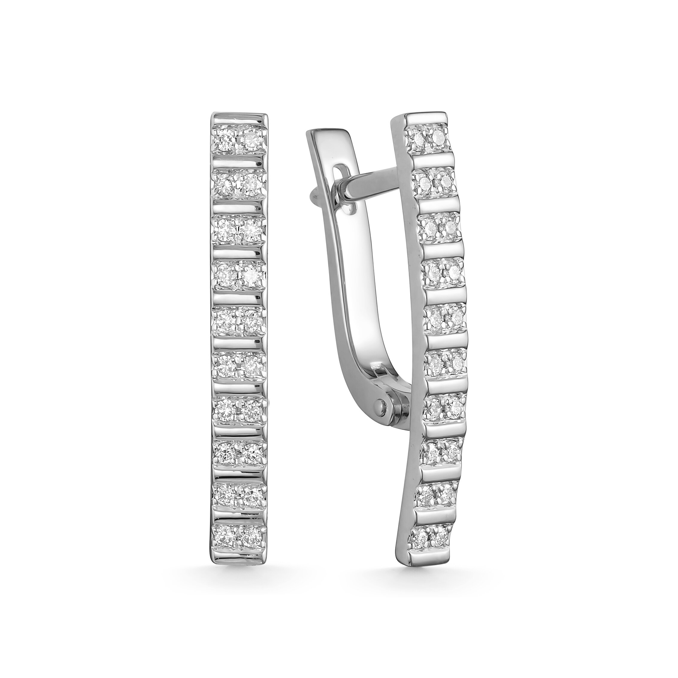 Серьги из белого золота с бриллиантами Ювелирное изделие - Серьги из белого золота с бриллиантами в магазине Best-Gold 139874