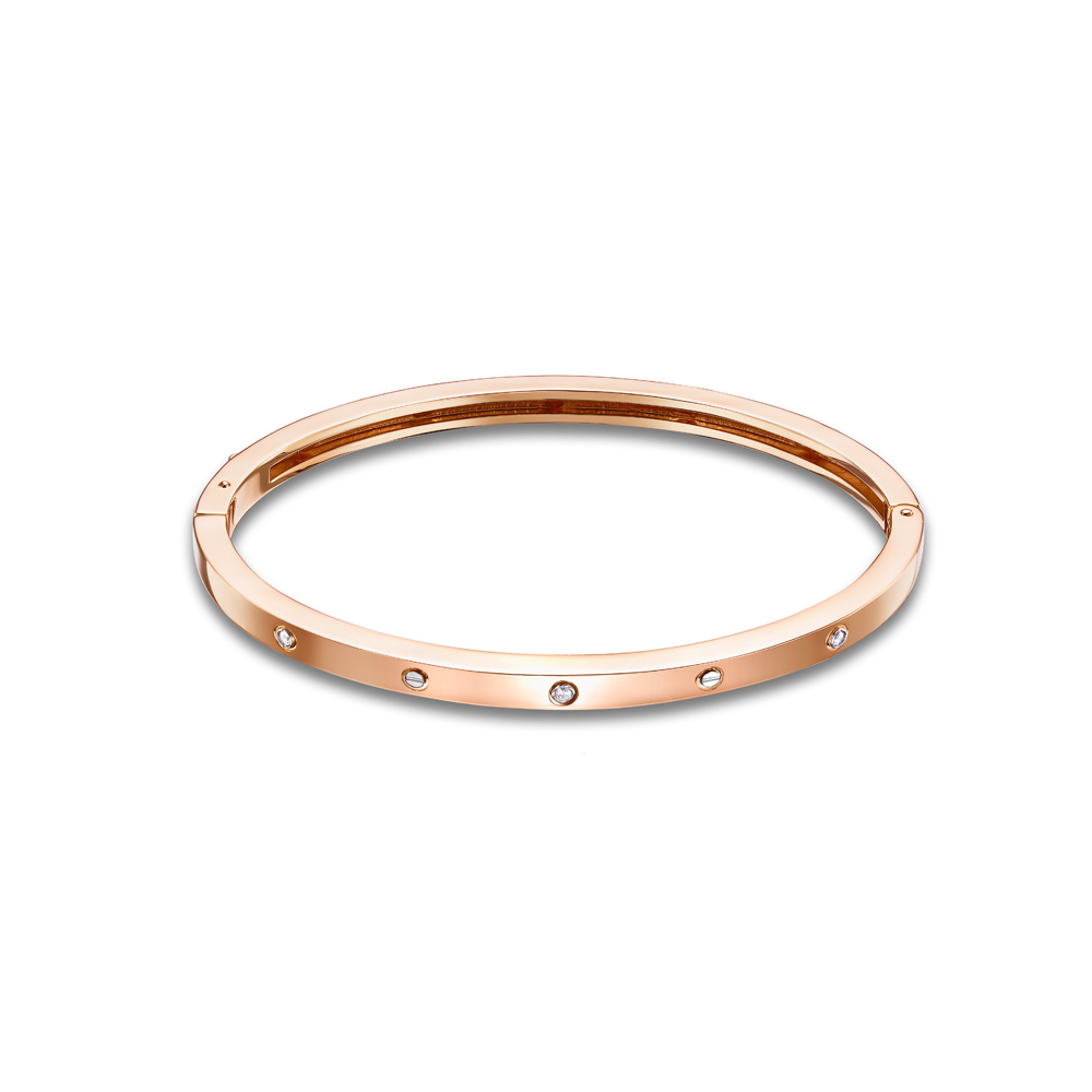 Браслет в красном золоте с фианитами Ювелирное изделие - Браслет в красном золоте с фианитами в магазине Best-Gold 130948