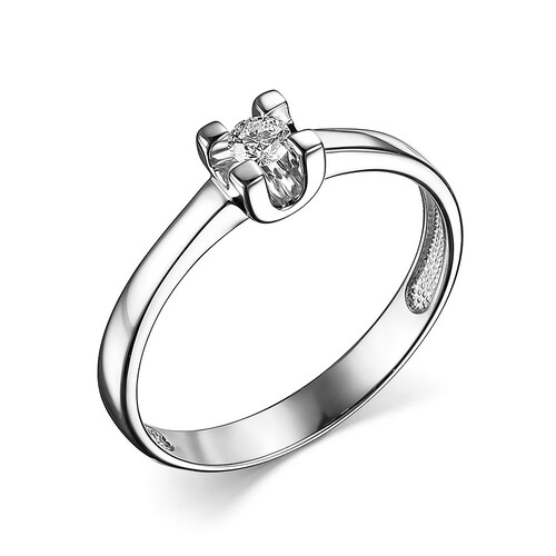 Кольцо помолвочное из белого золота с бриллиантом Ювелирное изделие - Кольцо помолвочное из белого золота с бриллиантом в магазине Best-Gold 064684