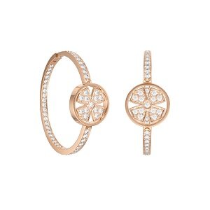 Серьги из красного золота с фианитами Ювелирное изделие - Серьги из красного золота с фианитами в магазине Best-Gold 028512