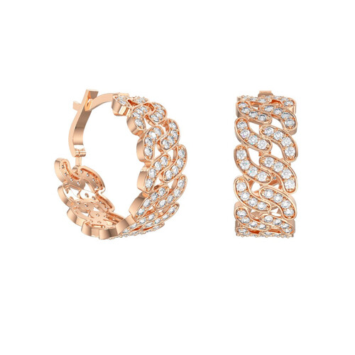 Ювелирное изделие - Серьги из красного золота с фианитами в магазине Best-Gold 112620