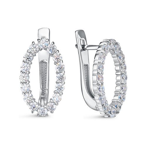 Серьги из серебра с фианитами Ювелирное изделие - Серьги из серебра с фианитами в магазине Best-Gold 146921