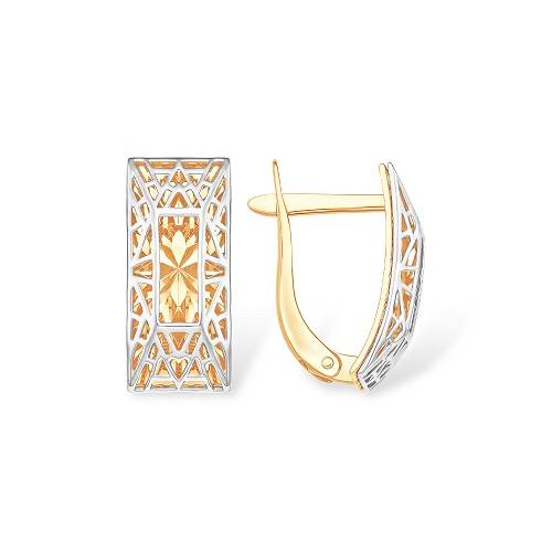 Ювелирное изделие - Серьги из комбинированного золота в магазине Best-Gold 049172