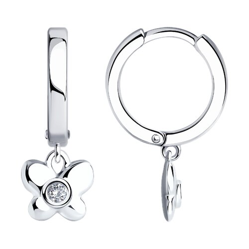 Серги из серебра с фианитами Ювелирное изделие - Серги из серебра с фианитами в магазине Best-Gold 131688