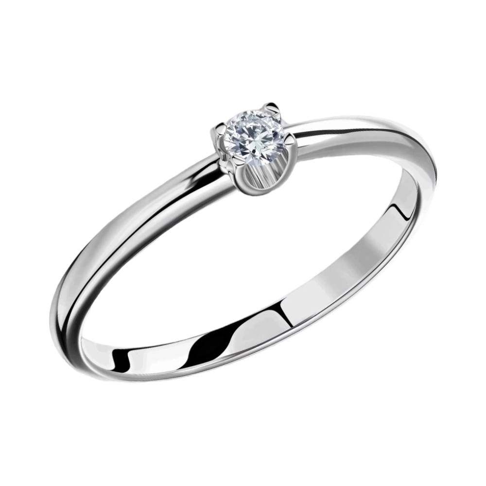 Ювелирное изделие - Кольцо помолвочное из белого золота с бриллиантами в магазине Best-Gold 131777