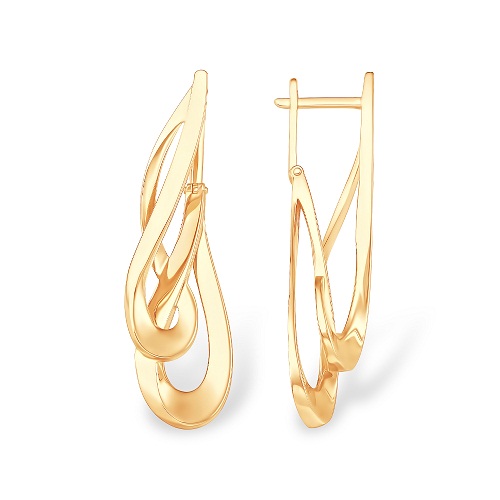 Ювелирное изделие - Серьги из красного золота в магазине Best-Gold 049109