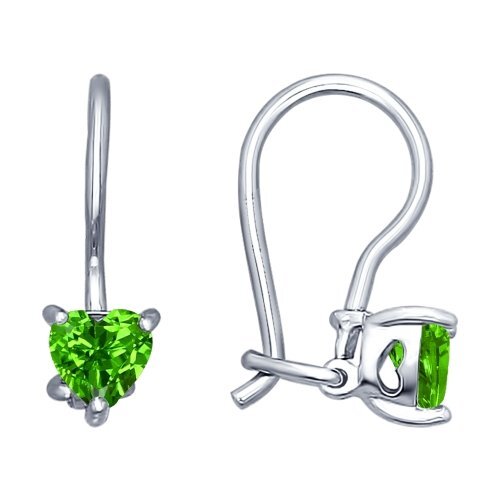 Серьги из серебра с фианитами Ювелирное изделие - Серьги из серебра с фианитами в магазине Best-Gold 062979