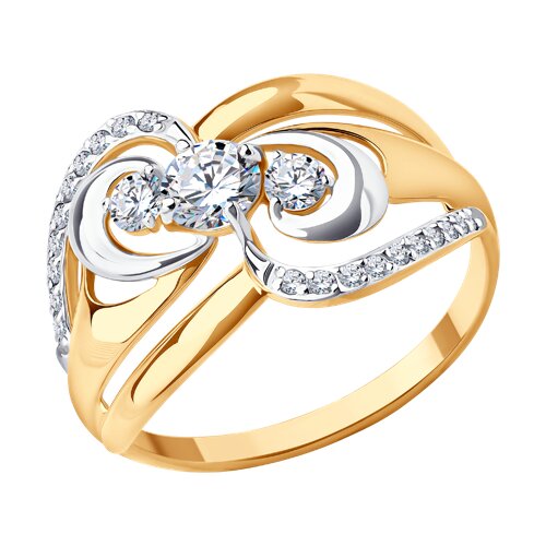 Кольцо из красного золота с фианитами Ювелирное изделие - Кольцо из красного золота с фианитами в магазине Best-Gold 145861