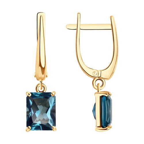 728992Серьги из красного золота с топазом Ювелирное изделие - 728992Серьги из красного золота с топазом в магазине Best-Gold 146779