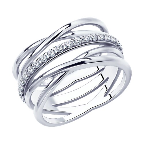 Кольцо из серебра с фианитами Ювелирное изделие - Кольцо из серебра с фианитами в магазине Best-Gold 066551