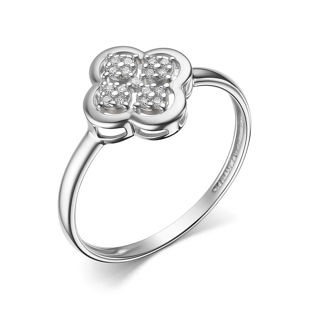 Кольцо из белого золота с бриллиантами