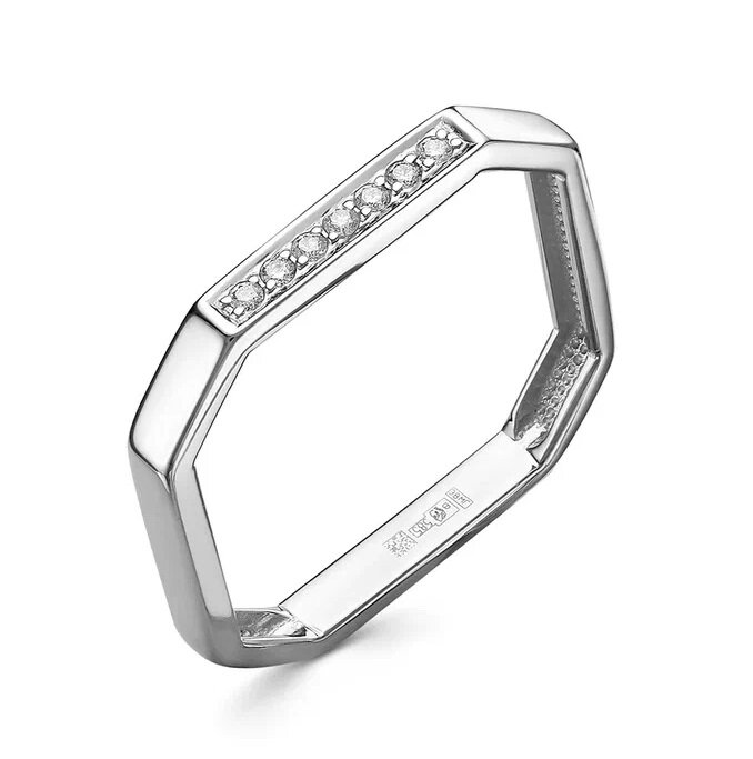 Кольцо из белого золота с бриллиантами Ювелирное изделие - Кольцо из белого золота с бриллиантами в магазине Best-Gold 143744