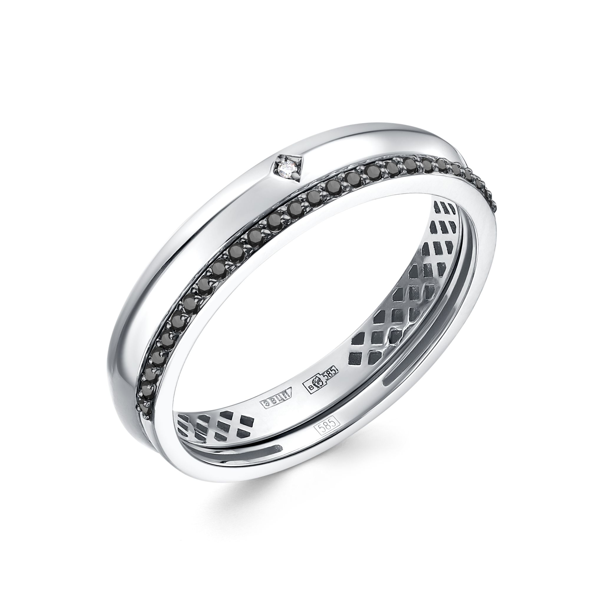 Обручальное кольцо из белого золота с бриллиантами Ювелирное изделие - Обручальное кольцо из белого золота с бриллиантами в магазине Best-Gold 131332