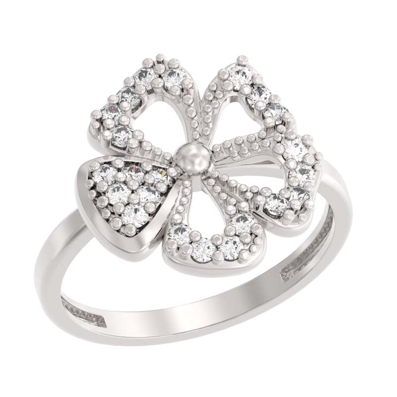 Кольцо из серебра с фианитами Ювелирное изделие - Кольцо из серебра с фианитами в магазине Best-Gold 139675