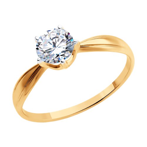 Ювелирное изделие - Кольцо из красного золота с фианитами в магазине Best-Gold 149745