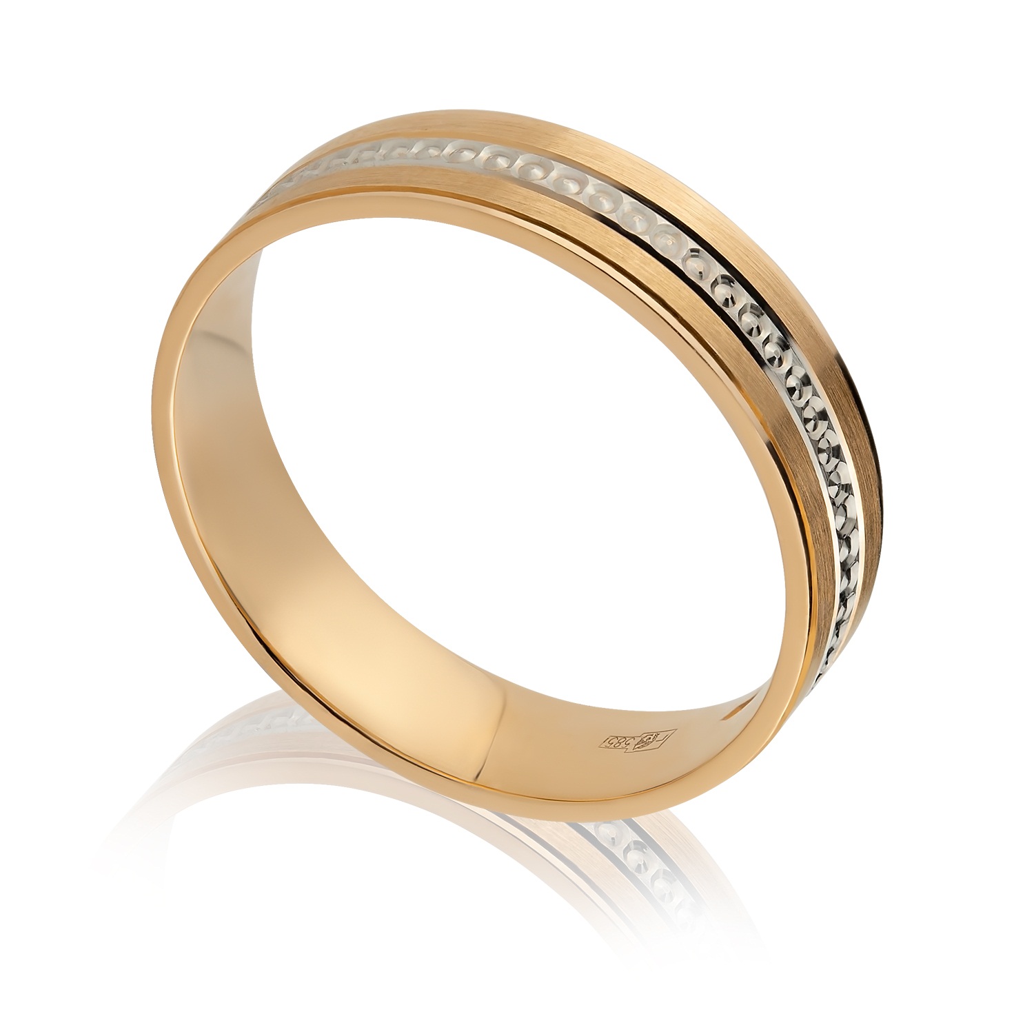 Обручальное кольцо из комбинированного золота Ювелирное изделие - Обручальное кольцо из комбинированного золота в магазине Best-Gold 034254