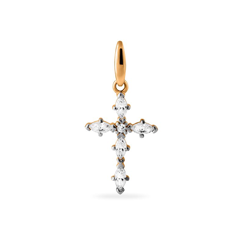 Подвеска из красного золота с фианитами Ювелирное изделие - Подвеска из красного золота с фианитами в магазине Best-Gold 146321