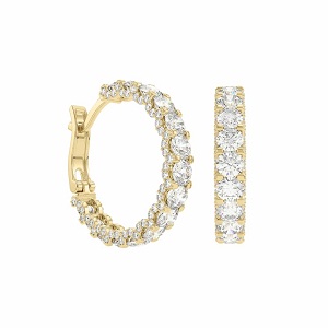 Ювелирное изделие - Серьги из жёлтого золота с фианитами в магазине Best-Gold 035169