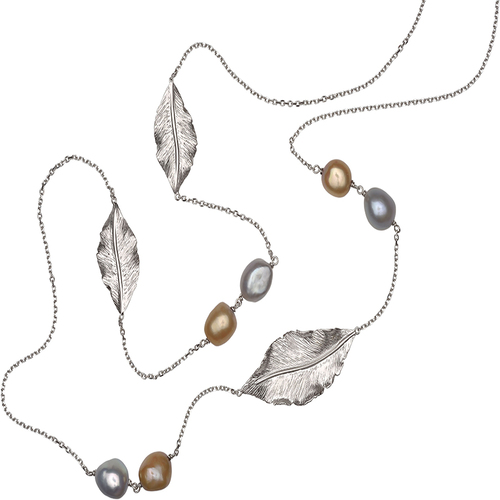 Колье из серебра с жемчугом Ювелирное изделие - Колье из серебра с жемчугом в магазине Best-Gold 061214