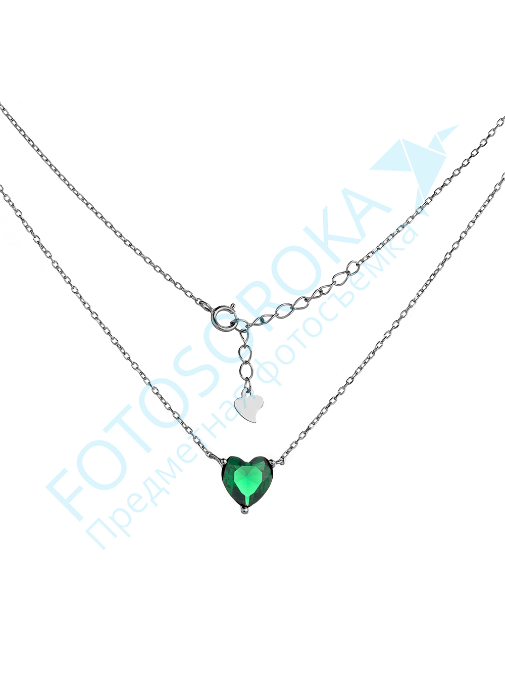 Колье из серебра с цирконом Ювелирное изделие - Колье из серебра с цирконом в магазине Best-Gold 128701