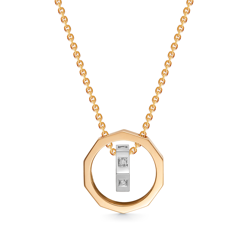 Колье из красного золота с бриллиантами Ювелирное изделие - Колье из красного золота с бриллиантами в магазине Best-Gold 142106