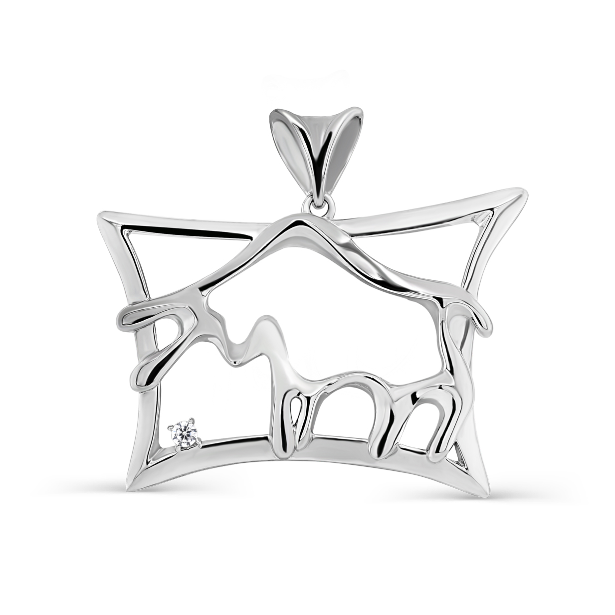 Подвеска из серебра с фианитами Ювелирное изделие - Подвеска из серебра с фианитами в магазине Best-Gold 127252