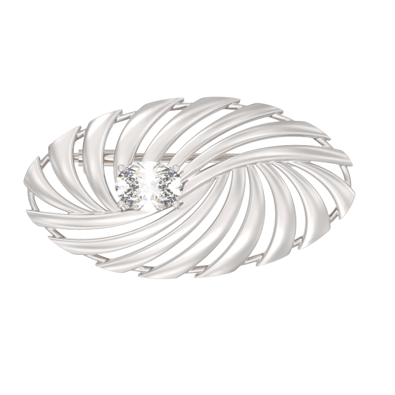 Брошь из серебра с фианитами Ювелирное изделие - Брошь из серебра с фианитами в магазине Best-Gold 127055