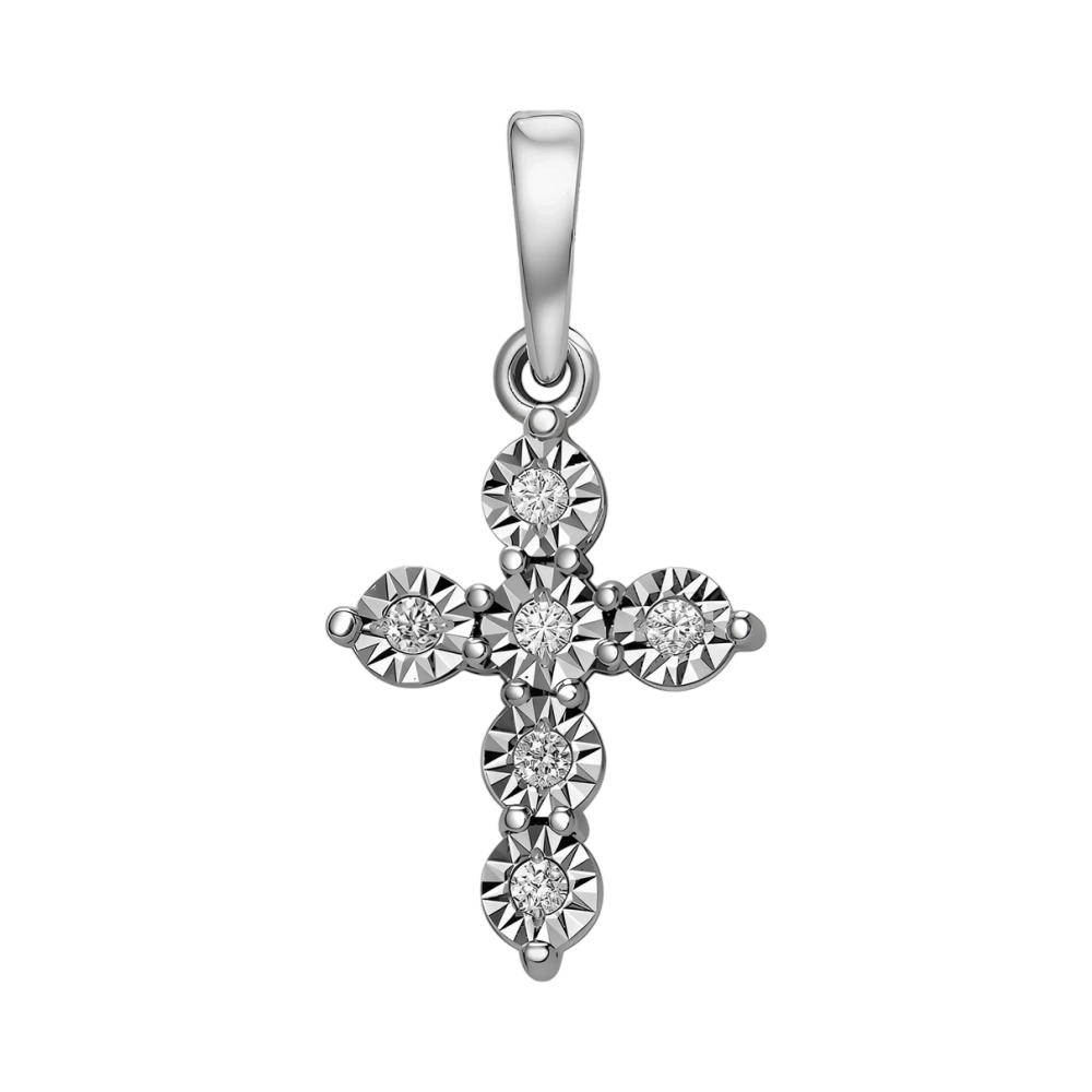 Ювелирное изделие - Подвеска из белого золота с бриллиантами в магазине Best-Gold 156028