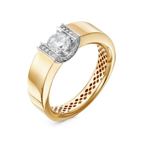 Ювелирное изделие - Кольцо из красного золота с фианитами в магазине Best-Gold 028659