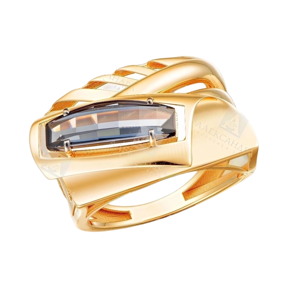 Ювелирное изделие - Кольцо из красного золота с ситалл "Ocean Grey" в магазине Best-Gold 152285