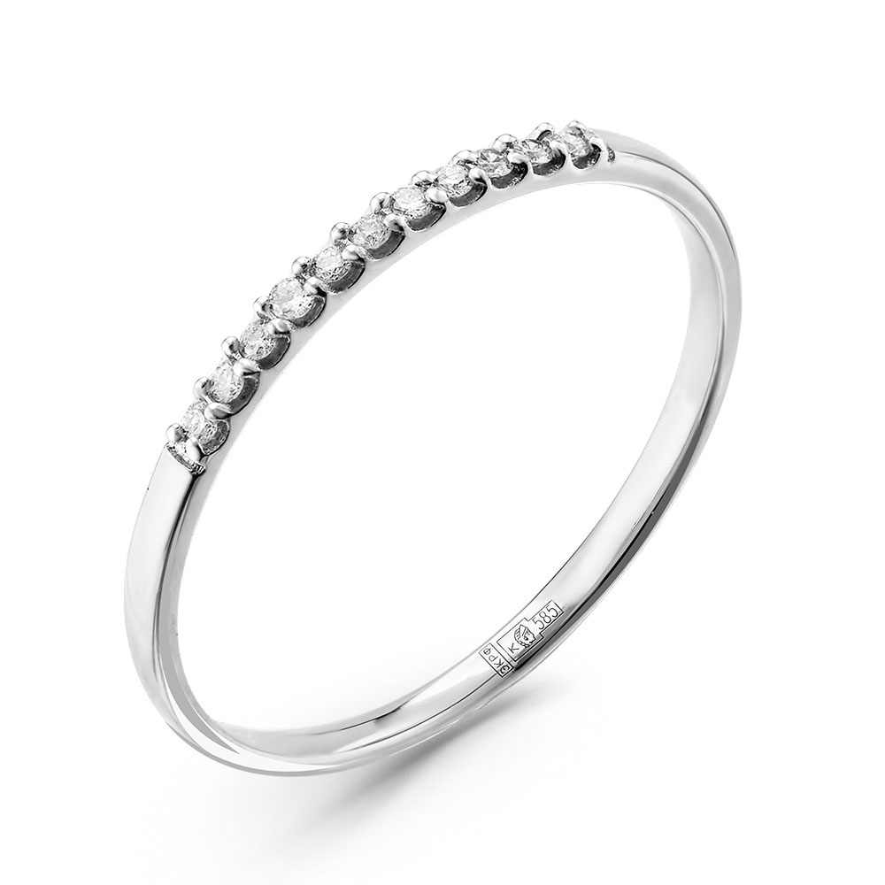 Ювелирное изделие - Кольцо из белого золота с бриллиантами в магазине Best-Gold 153591