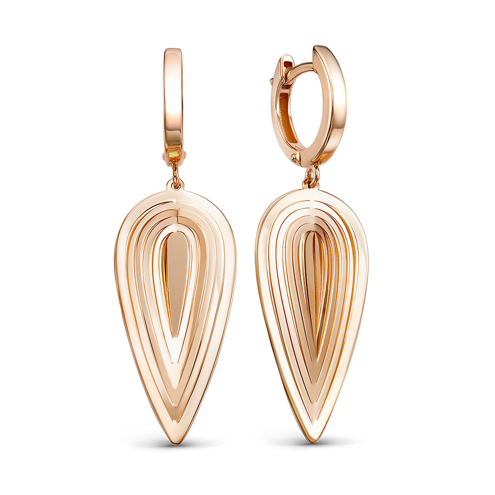 Серьги из красного золота