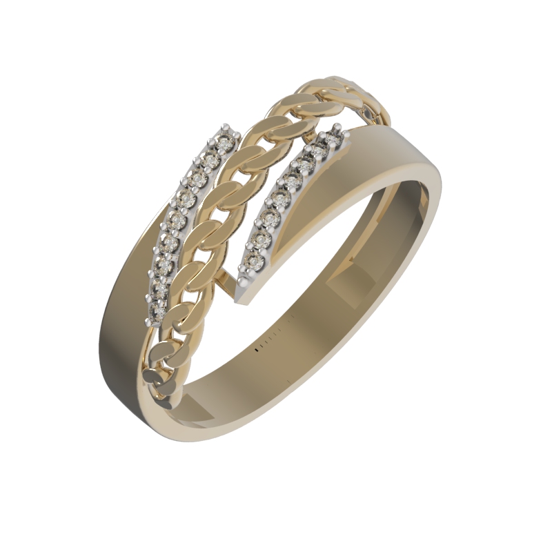 Кольцо из красного золота с фианитами Ювелирное изделие - Кольцо из красного золота с фианитами в магазине Best-Gold 145652