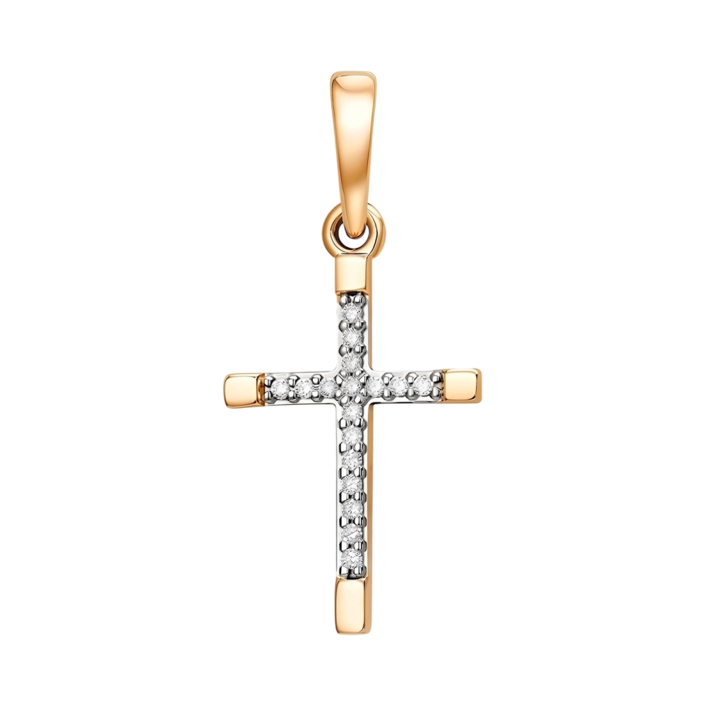 Подвеска из красного золота с бриллиантами Ювелирное изделие - Подвеска из красного золота с бриллиантами в магазине Best-Gold 156025