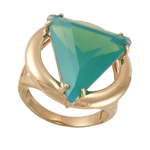 Кольцо из серебра с мятным ситаллом Ювелирное изделие - Кольцо из серебра с мятным ситаллом в магазине Best-Gold 099729