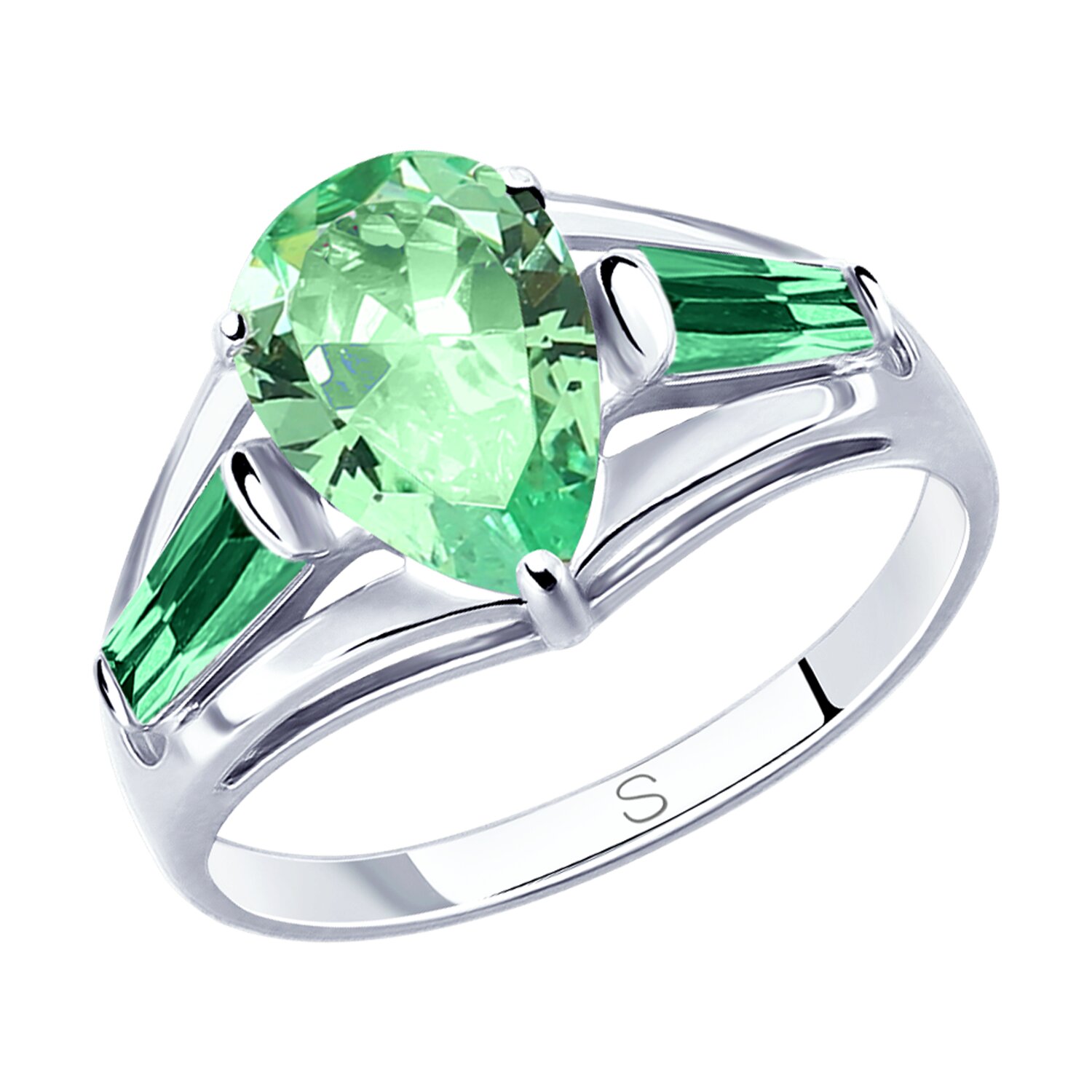 Кольцо из серебра с фианитами Ювелирное изделие - Кольцо из серебра с фианитами в магазине Best-Gold 121715