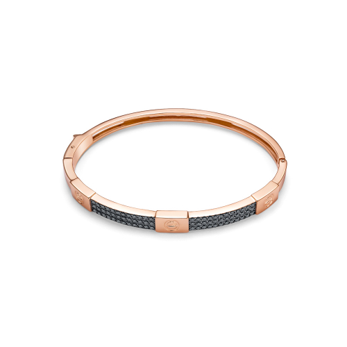 Ювелирное изделие - Браслет жёсткий из красного золота с фианитами в магазине Best-Gold 140942