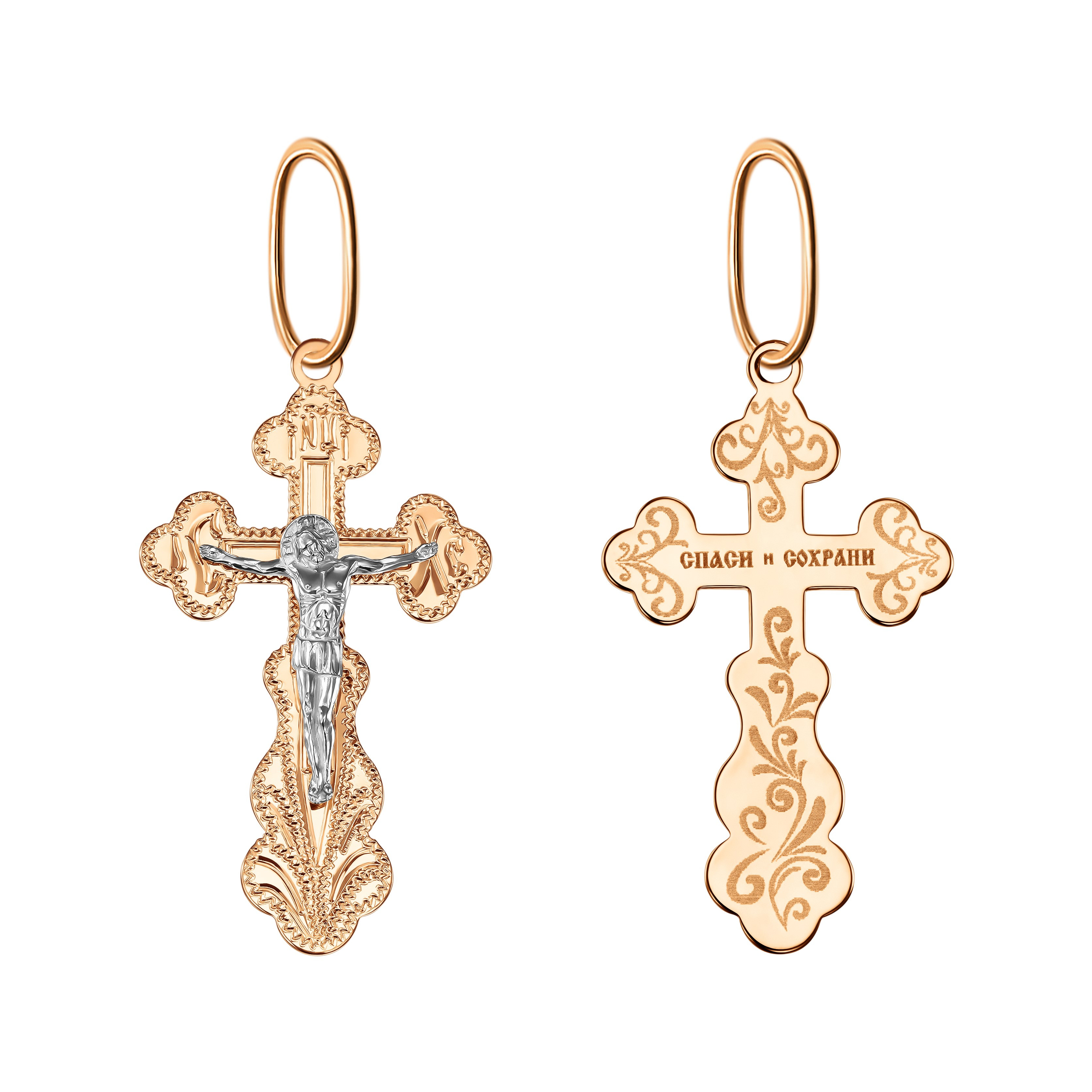 Ювелирное изделие - Крест из красного золота в магазине Best-Gold 030052