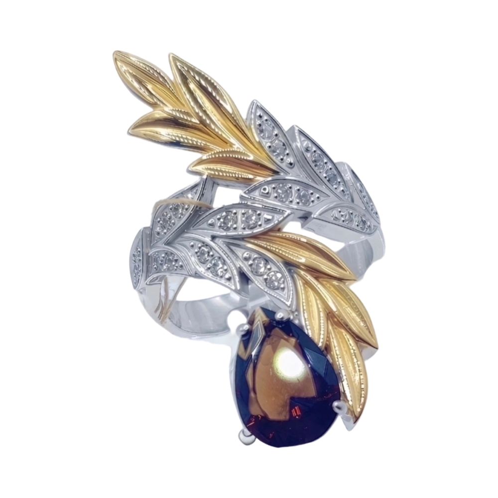 Ювелирное изделие - Бижутерное кольцо с фианитами в магазине Best-Gold 150805