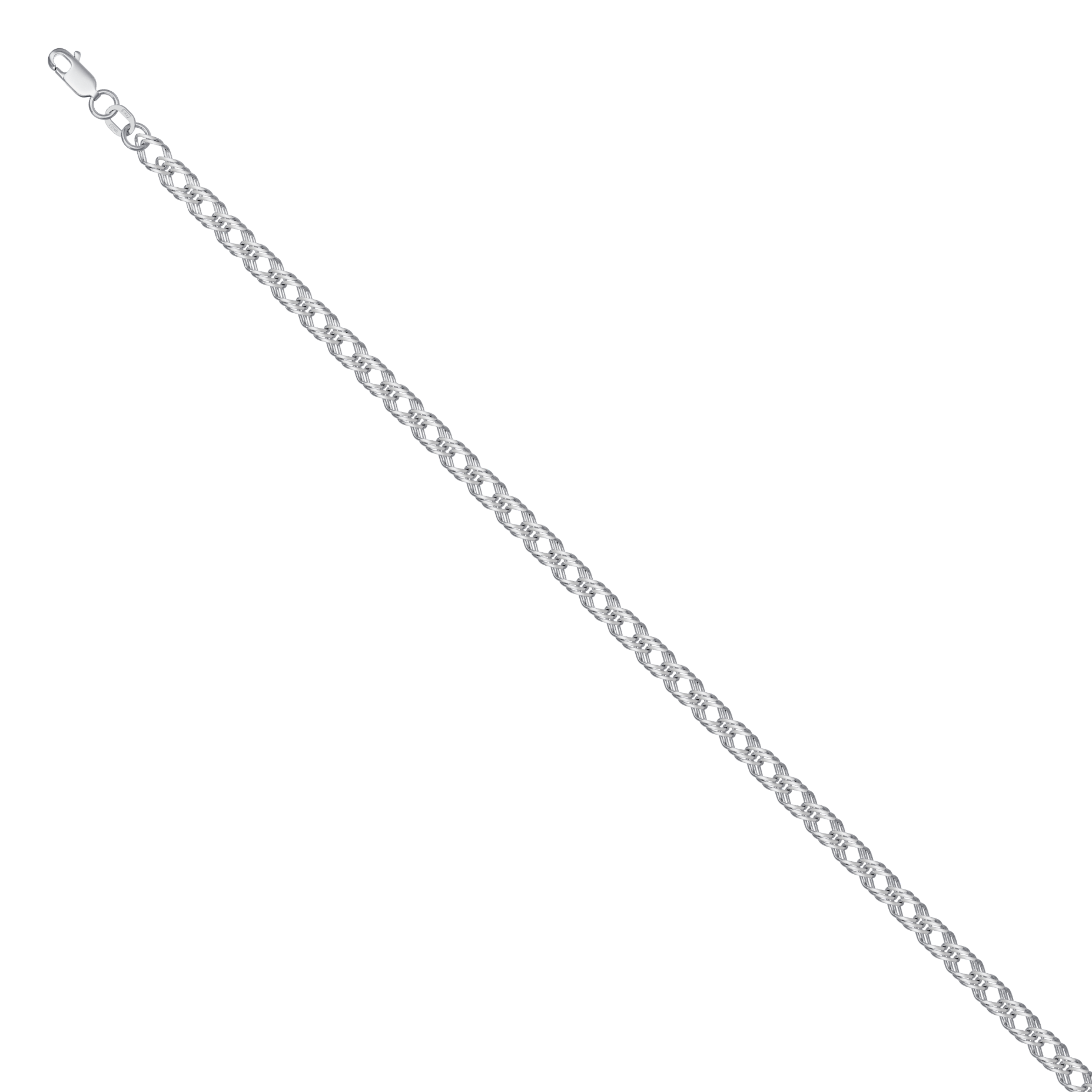 Ювелирное изделие - Браслет из серебра плетение Тройной ромб в магазине Best-Gold 065046