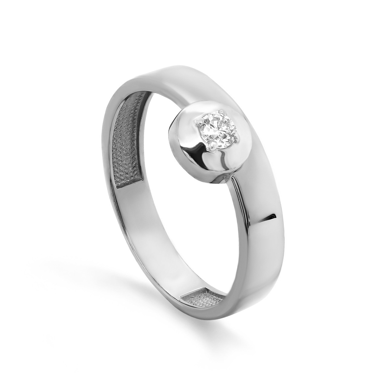 Кольцо из белого золота с бриллиантом Ювелирное изделие - Кольцо из белого золота с бриллиантом в магазине Best-Gold 083813