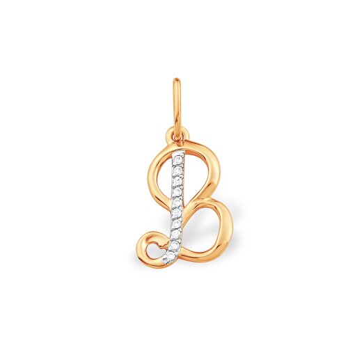 Подвеска из красного золота с фианитами Ювелирное изделие - Подвеска из красного золота с фианитами в магазине Best-Gold 124134