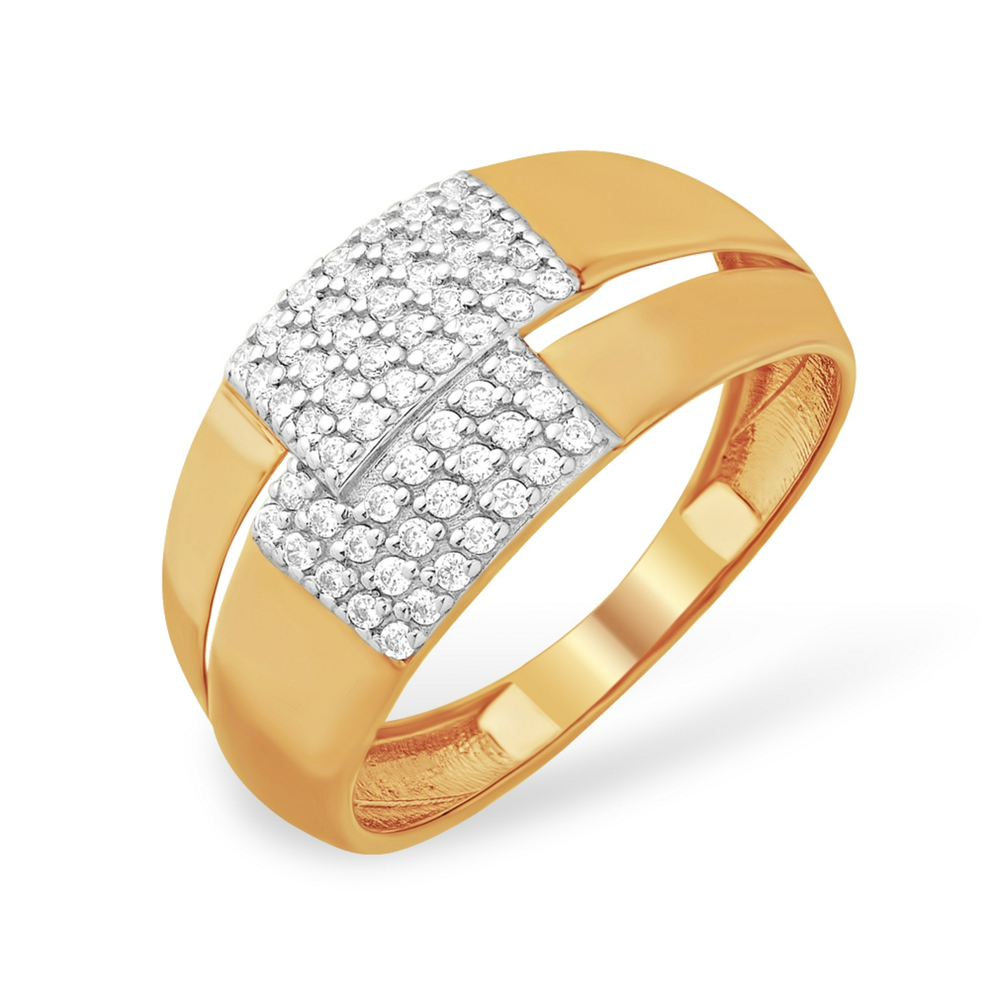 Ювелирное изделие - Кольцо из красного золота с фианитами в магазине Best-Gold 151500