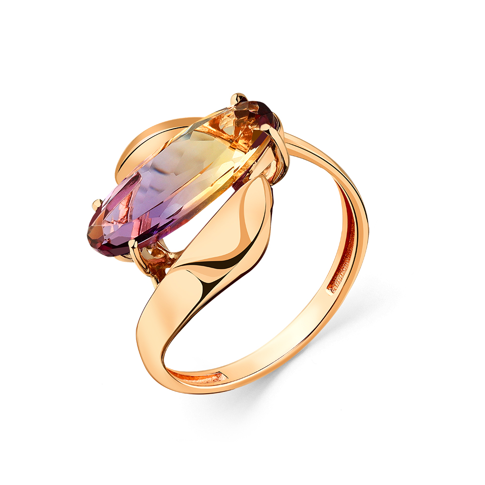 Ювелирное изделие - Кольцо из красного золота с аметрином в магазине Best-Gold 140208