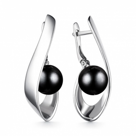 Ювелирное изделие - Серьги из серебра с жемчугом в магазине Best-Gold 153916