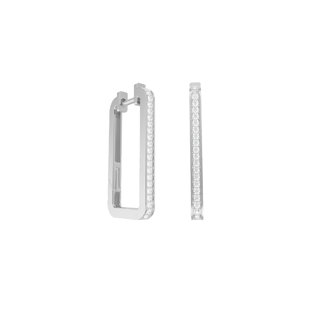 Серьги из серебра с фианитами Ювелирное изделие - Серьги из серебра с фианитами в магазине Best-Gold 124056