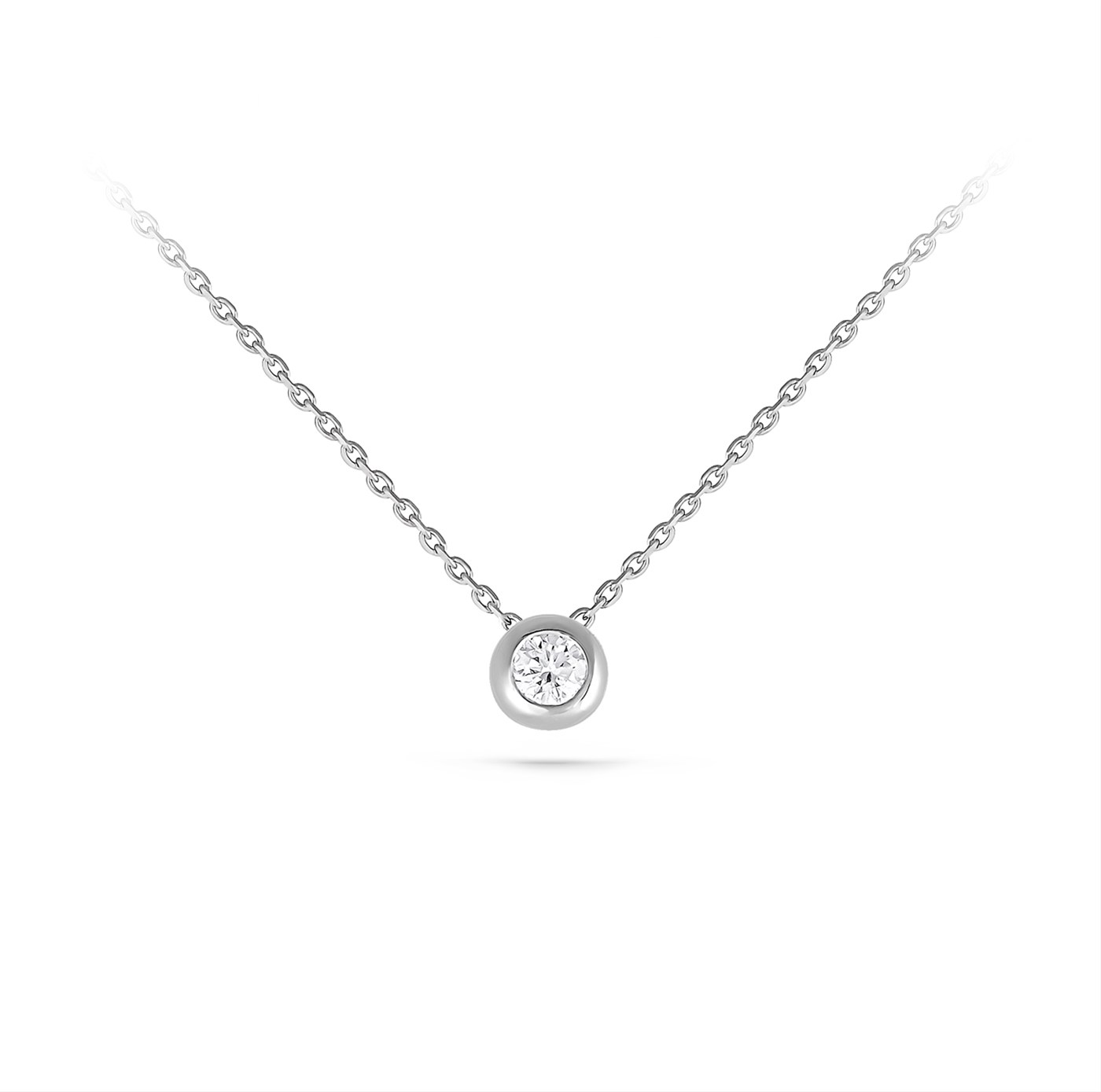 Колье из белого золота с бриллиантом Ювелирное изделие - Колье из белого золота с бриллиантом в магазине Best-Gold 154977