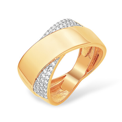 Ювелирное изделие - Кольцо из красного золота с фианитами в магазине Best-Gold 111456