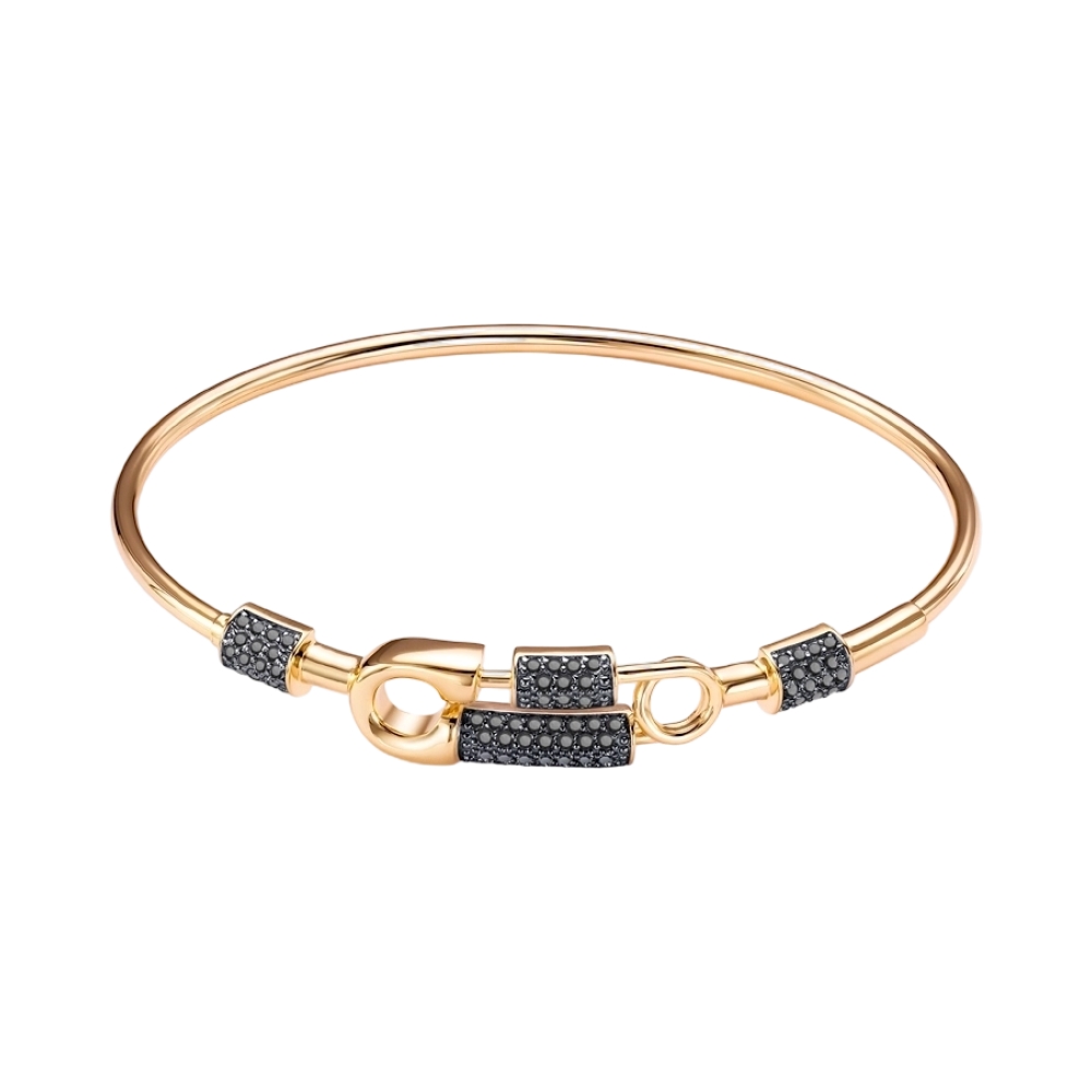 Ювелирное изделие - Браслет жёсткий из жёлтого золота с фианитами в магазине Best-Gold 075432